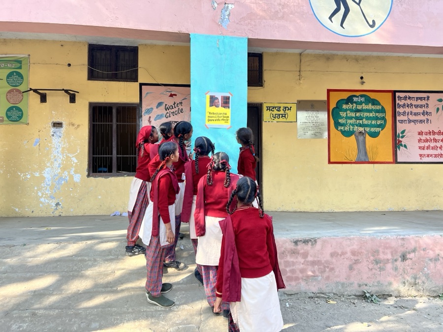 Students at a Punjab government school engaging with the drug prevention program